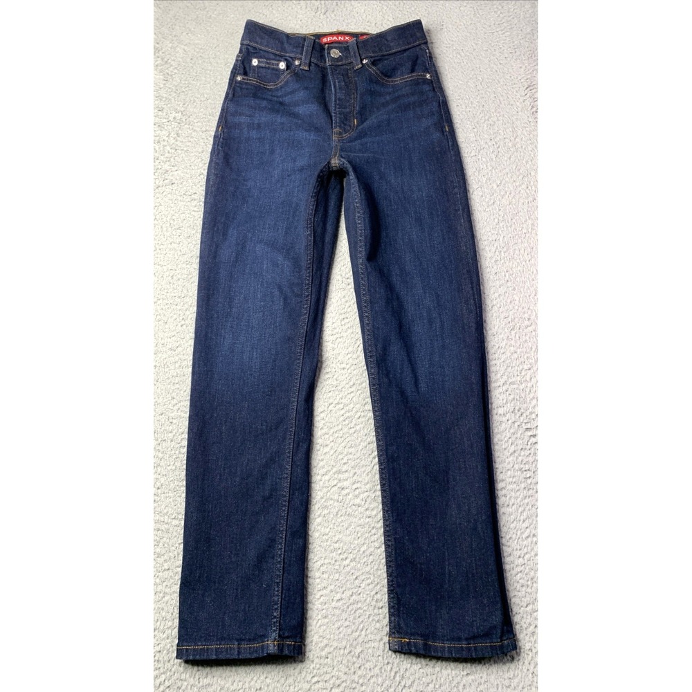 Spanx Jeans Womens Size 2 Waist 24" Blue Inseam 26" Mid Rise 2127R 56805